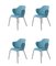 Chaises Remix Bleues de par Lassen, Set de 4 2