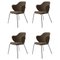 Brown Fiord Chairs from by Lassen, Set of 4 1