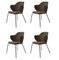 Brown Fiord Chairs from by Lassen, Set of 4 2