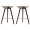Brown Oak / Copper Counter Stools from by Lassen, Set of 2 1
