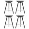 Black Beech/Stainless Steel Counter Stools from by Lassen, Set of 4 1