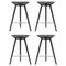 Black Beech/Stainless Steel Counter Stools from by Lassen, Set of 4, Image 1