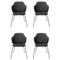 Chaises Jupiter Gris Foncé de par Lassen, Set de 4 1