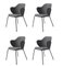 Dark Gray Fiord Let Chairs from by Lassen, Set of 4, Image 2