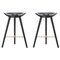 Black Beech / Brass Counter Stools from by Lassen, Set of 2 1