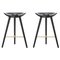 Black Beech / Brass Counter Stools from by Lassen, Set of 2, Image 1