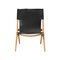 Natural Oiled Oak and Black Leather Saxe Chairs from by Lassen, Set of 4 3