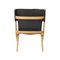 Natural Oiled Oak and Black Leather Saxe Chairs from by Lassen, Set of 4 4