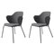 Dark Gray Fiord Let Chairs from by Lassen, Set of 2 1