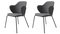 Dark Gray Fiord Let Chairs from by Lassen, Set of 2 2