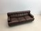 Mid-Century Square Sofa in Brown Leather by Marco Zanuso for Arflex, 1960s 5