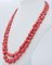 Rote Koralle und Diamanten Halskette aus Roségold und Silber Multi-Stränge 3