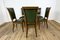 Art Deco Chairs with Green Leather, France, 1930s, Set of 6, Image 4