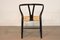 Chaises Wishbone CH24 avec Cadre Noir par Hans J. Wegner pour Carl Hansen & Son, 1960s, Set de 10 13