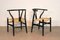 Black Frame CH24 Wishbone Chairs by Hans J. Wegner for Carl Hansen & Son, 1960s, Set of 10 6