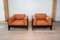 Bastiano Lounge Chairs in Cognac Leather by Tobia Scarpa for Gavina, Italy, 1970s, Set of 2 15