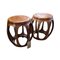 Vintage Chinese Huali Rosewood Stools / Side Tables, Set of 2 1