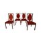 Vintage Esstisch und Walnuss Wurzelholz Esszimmerstühle im Art Deco Stil von Nathan, 5er Set 6