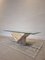 Abstract Travertine and Glass Coffee Table 1