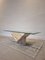 Abstract Travertine and Glass Coffee Table, Image 1