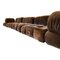 Brown Alpaca Velvet Camaleonda Modular Sofa by Mario Bellini for C&B Italia, 1972, Set of 5, Image 10