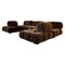 Brown Alpaca Velvet Camaleonda Modular Sofa by Mario Bellini for C&B Italia, 1972, Set of 5, Image 3