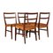 Dining Chairs in Rosewood and Leather by Johannes Andersen, Set of 4 1