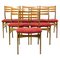 Danish Dark Polished Wood Dining Chairs, 1960s, Set of 6 1