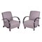 Vintage Art Deco Grey Lounge Chairs in Beech and Black Lacquer, 1930s, Set of 2, Image 1