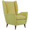 Italian Yellow Wingback Chair from I.S.A. Bergamo, 1950s, Image 1