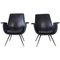 Black Armchairs by Gastone Rinaldi for Rima, 1950s, Set of 2 1