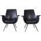 Fauteuils Noirs par Gastone Rinaldi pour Rima, 1950s, Set de 2 1