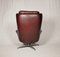Mid-Century Swivel Leather Armchair from Peem, Finland, 1970s, Image 9