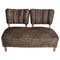 Antikes Sofa aus Stoff & Holz 1