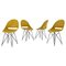 Gelbe Mid-Century Esszimmerstühle aus Fiberglas von M. Navratil, 1960er, 4er Set 1