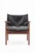 Scandinavian Leather & Rosewood Lounge Chairs by Gunnar Myrstrand, Sweden, Set of 2 4