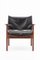 Scandinavian Leather & Rosewood Lounge Chairs by Gunnar Myrstrand, Sweden, Set of 2, Image 4