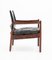 Scandinavian Leather & Rosewood Lounge Chairs by Gunnar Myrstrand, Sweden, Set of 2, Image 6