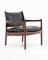 Scandinavian Leather & Rosewood Lounge Chairs by Gunnar Myrstrand, Sweden, Set of 2, Image 5