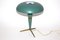 Lampada da tavolo in alluminio verde e ottone di Louis Kalff, Immagine 2