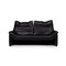 Black Leather Two-Seater Couch from de Sede 3