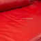 Red Leather Couch Sofa from Rolf Benz, Image 5