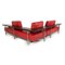 Rotes Leder Couch Sofa von Rolf Benz 11