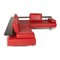 Rotes Leder Couch Sofa von Rolf Benz 10