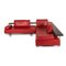 Red Leather Couch Sofa from Rolf Benz, Image 9