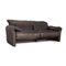 Gray Leather 582 ELT Two-Seater Couch from WK Wohnen, Image 10