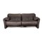 Gray Leather 582 ELT Two-Seater Couch from WK Wohnen, Image 1