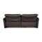 Gray Leather 582 ELT Two-Seater Couch from WK Wohnen 12