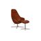 Brown Leather Kokon Armchair & Stool from Varier, Set of 2 1