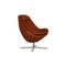 Brown Leather Kokon Armchair & Stool from Varier, Set of 2 4